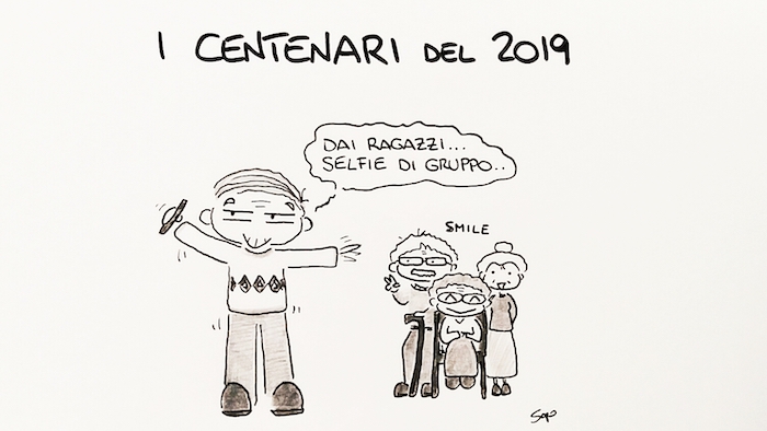 La vignetta di Sapo: la selfie mania colpisce proprio tutti