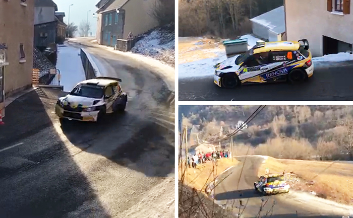 Terza giornata di gara al Rally di Montecarlo, sempre bene Caffoni e Patera. Video ps. 9