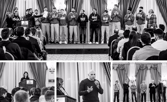 Gli ex atleti medaglie d'oro del Vco alla serata con i Giovani Imprenditori del Vco, Novara e Biella
