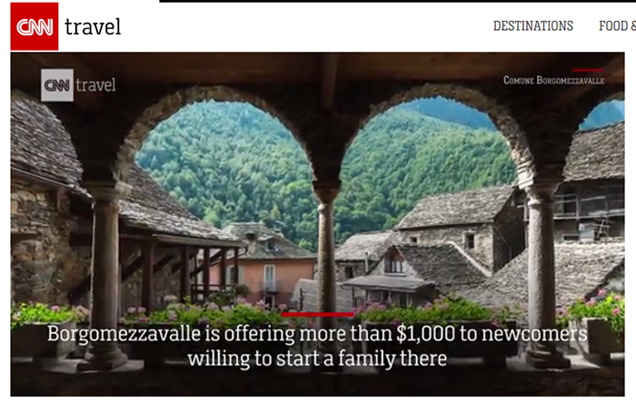 Borgomezzavalle sulla Cnn, affascina il sogno di una casa italiana e dell'incentivo ai residenti stranieri. Guarda il video