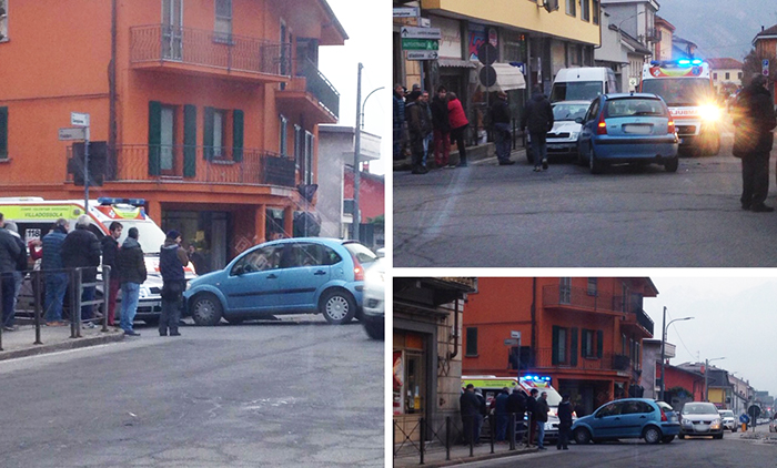 Incidente alla rotonda in centro a Villa, due vetture coinvolte
