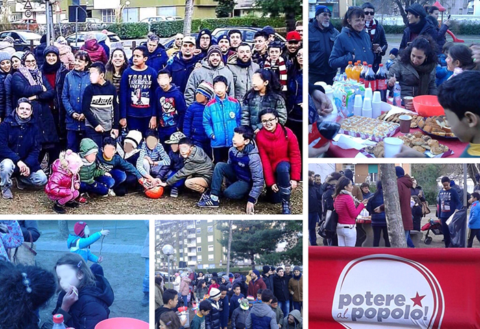 Un successo la “merenda popolare” organizzata da Potere al popolo al Peep