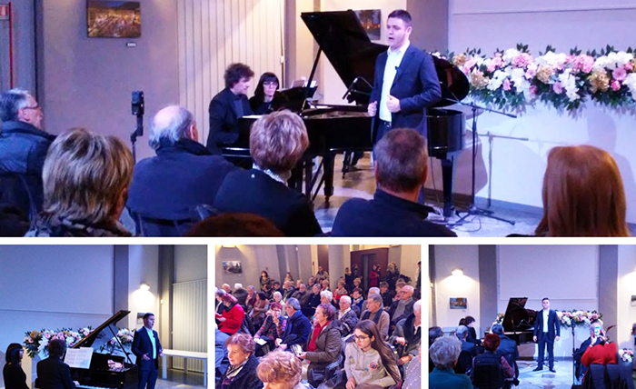 Applausi per il baritono Mattia Rossi e il  pianista Roberto Olzer in Cappella Mellerio. Video