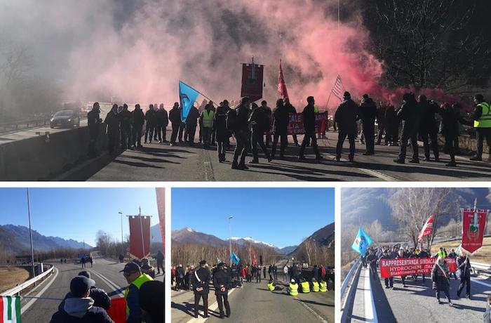 Hydrochem: terminato il blocco della Superstrada - Foto e video 
