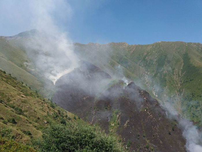 Rogo in Cannobina: 30 ettari in fumo. Interviene il Canadair
