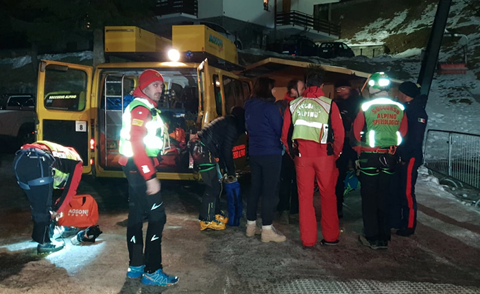 Il Soccorso Alpino ringrazia la famiglia Malagoni della San Domenico Ski per il supporto al salvataggio al Bondolero