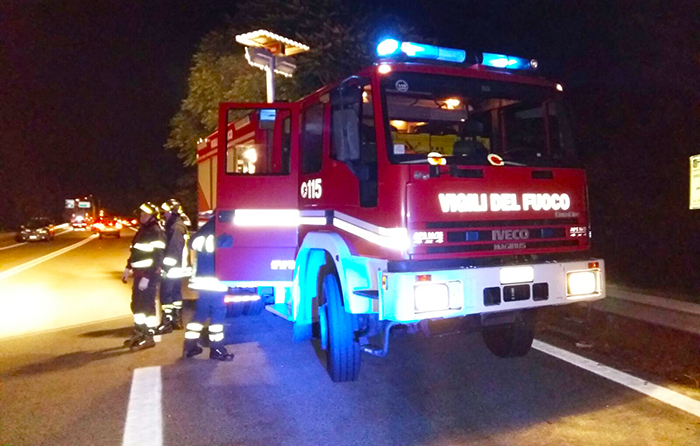 Incidente in superstrada all'altezza di Pieve Vergonte