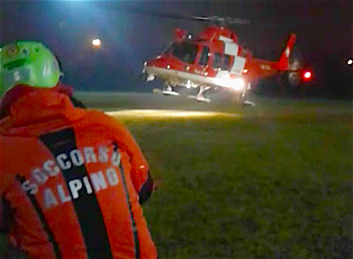 Elitrasportato a Lugano in gravissime condizioni il beurese caduto in montagna
